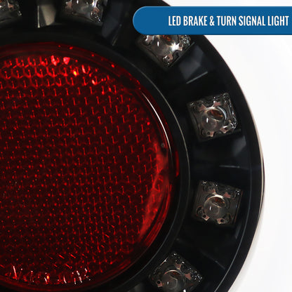 Ronnin - Compatible con Chevrolet Impala Limited 2006-2016 Luces traseras LED de repuesto mejoradas con intermitentes y freno integrados | Par negro