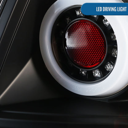 Ronnin - Compatible con Chevrolet Impala Limited 2006-2016 Luces traseras LED de repuesto mejoradas con intermitentes y freno integrados | Par negro
