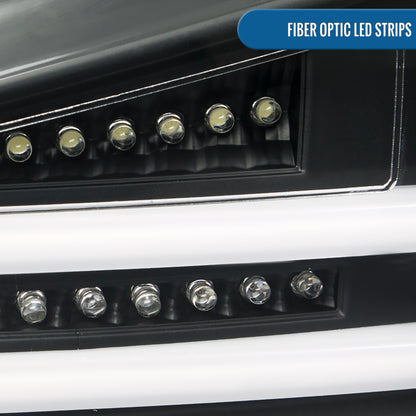 Ronnin - Compatible con Lexus IS250 IS350 (2006-2008) y Lexus IS F (2008-2013) versión estadounidense. Par de luces traseras LED completas de repuesto mejoradas | Negras | Tubo blanco