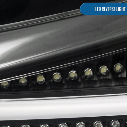 Ronnin - Compatible con Lexus IS250 IS350 (2006-2008) y Lexus IS F (2008-2013) versión estadounidense. Par de luces traseras LED completas de repuesto mejoradas | Negras | Tubo blanco
