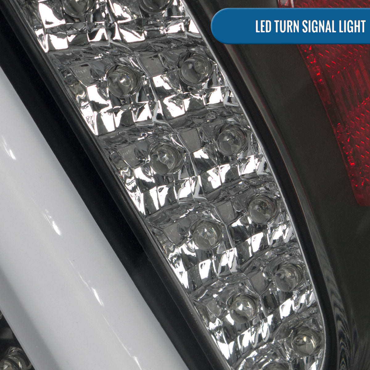 Ronnin - Compatible con Lexus IS250 IS350 (2006-2008) y Lexus IS F (2008-2013) versión estadounidense. Par de luces traseras LED completas de repuesto mejoradas | Negras | Tubo blanco