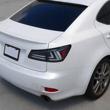 2006-2008 Lexus IS250 IS350 2008-2013 Lexus IS F US Spec Upgraded Replacement Full LED Tail Lights Assembly Pair | Black | White Tube