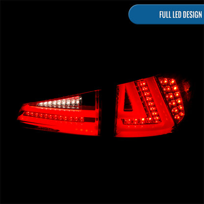 Ronnin - Compatible con Lexus IS250 IS350 2006-2008 y Lexus IS F 2008-2013, modelo estadounidense. Par de luces traseras LED completas de repuesto mejoradas | Rojo