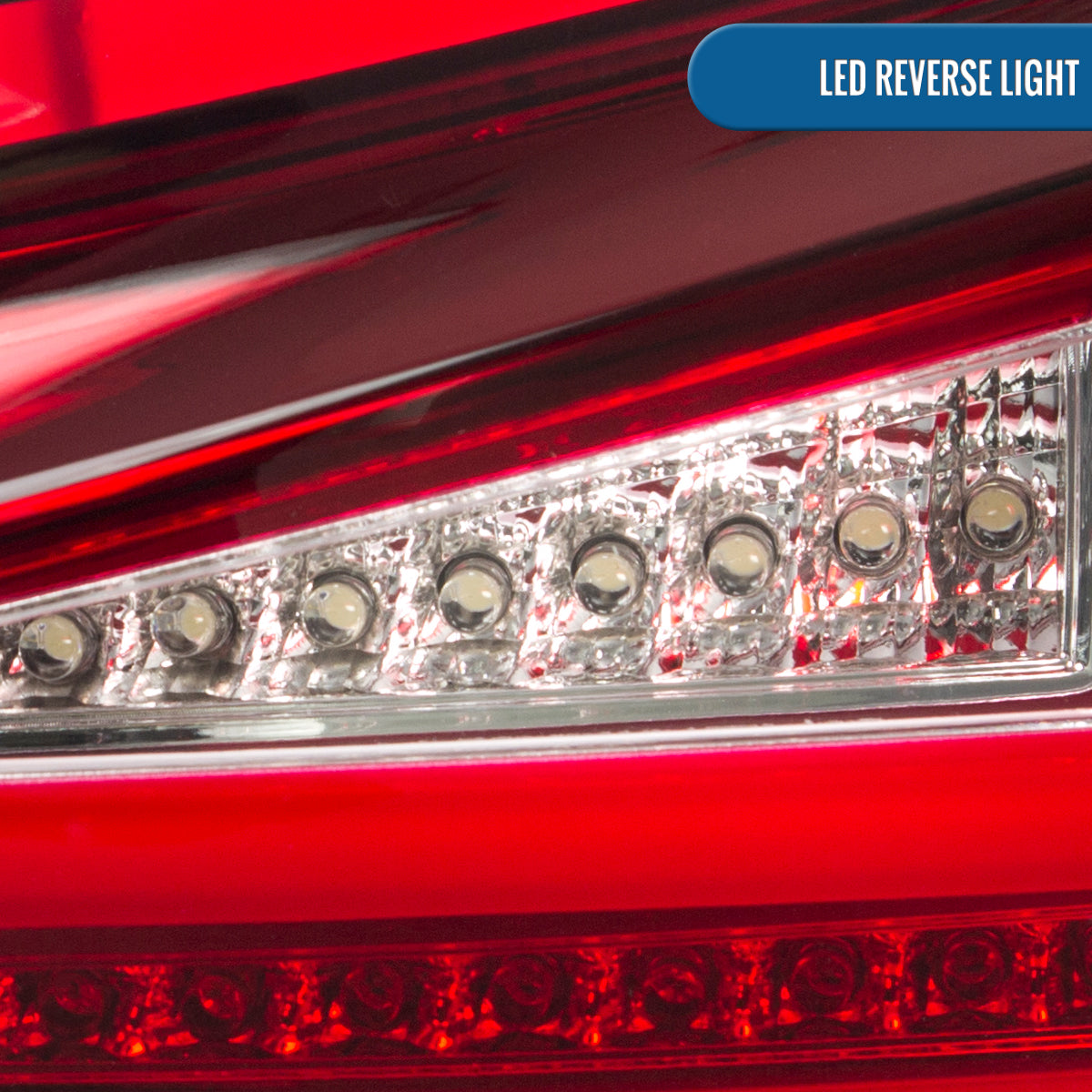 Ronnin - Compatible con Lexus IS250 IS350 2006-2008 y Lexus IS F 2008-2013, modelo estadounidense. Par de luces traseras LED completas de repuesto mejoradas | Rojo