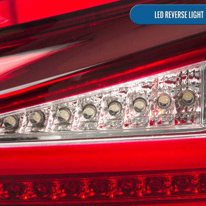 Ronnin - Compatible con Lexus IS250 IS350 2006-2008 y Lexus IS F 2008-2013, modelo estadounidense. Par de luces traseras LED completas de repuesto mejoradas | Rojo