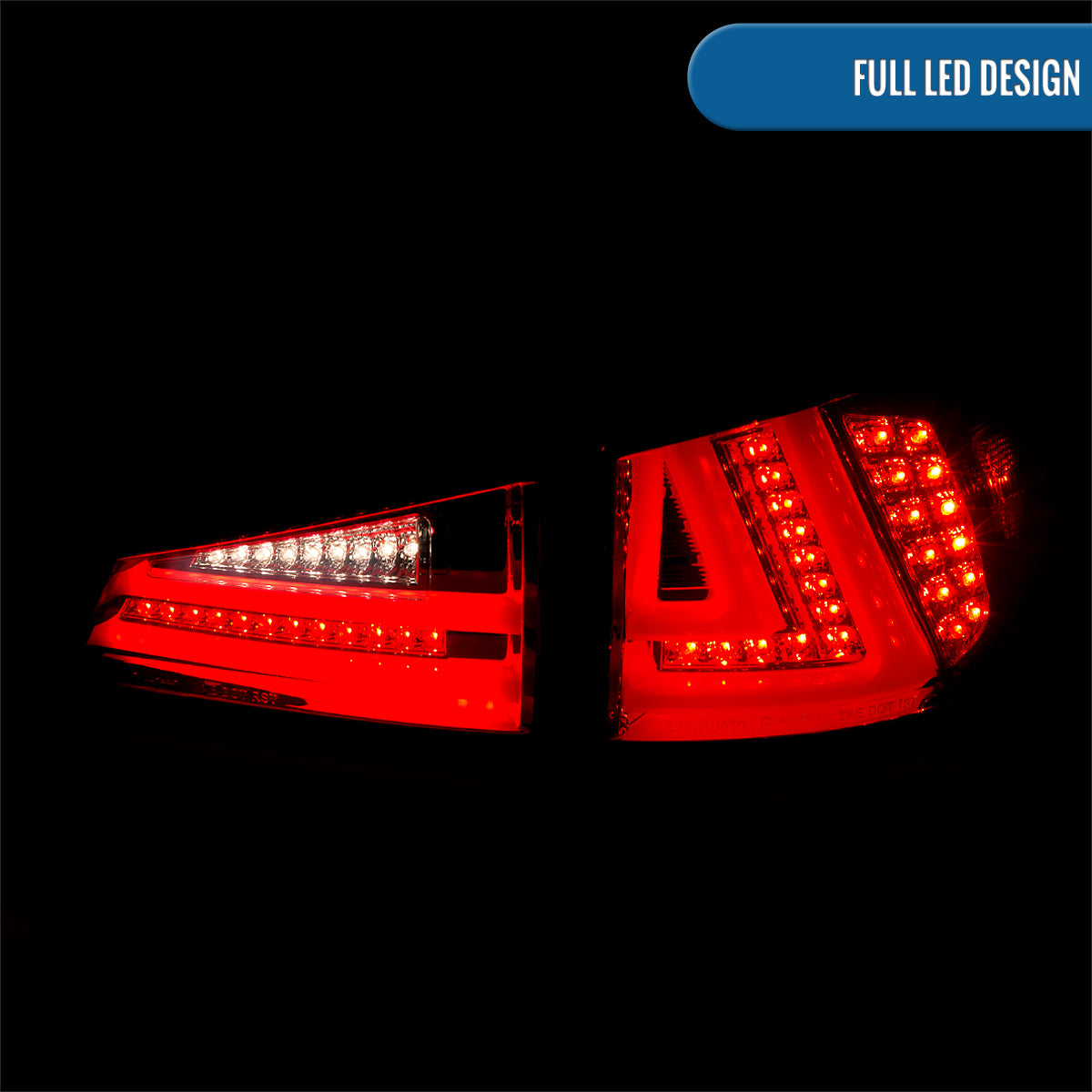 Ronnin - Compatible con Lexus IS250 IS350 2006-2008 Lexus IS F 2008-2013 (versión de EE. UU.). Par de luces traseras LED completas de repuesto mejoradas | Rojo ahumado