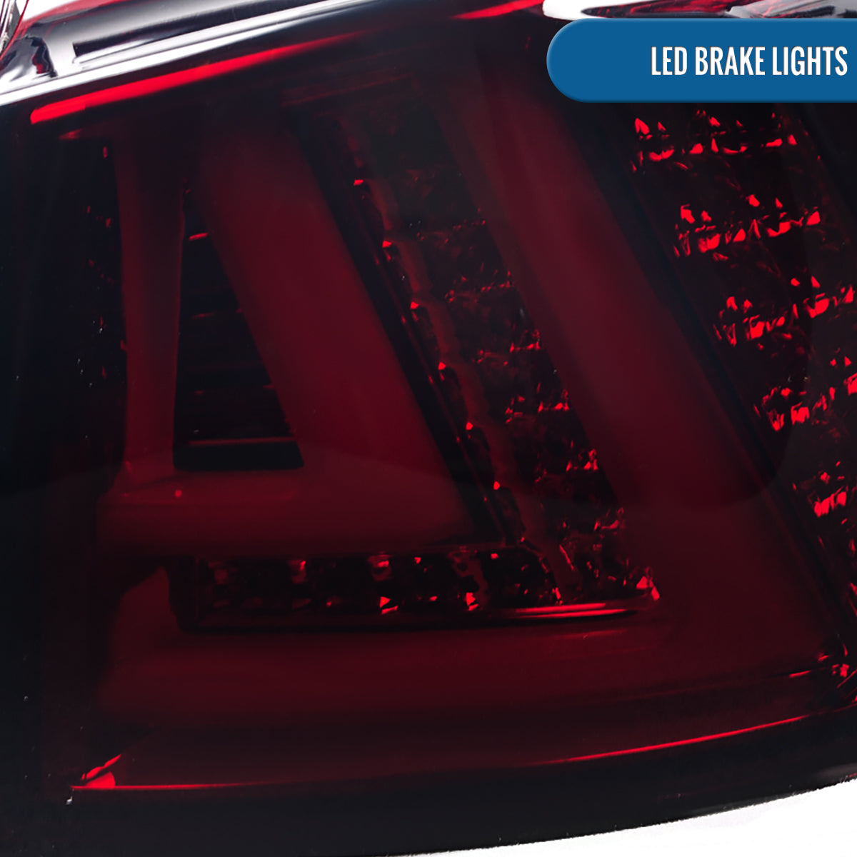 Ronnin - Compatible con Lexus IS250 IS350 2006-2008 Lexus IS F 2008-2013 (versión de EE. UU.). Par de luces traseras LED completas de repuesto mejoradas | Rojo ahumado