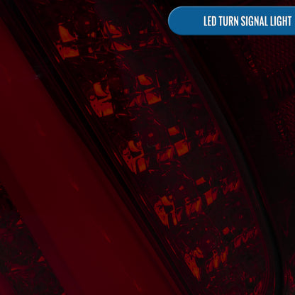 Ronnin - Compatible con Lexus IS250 IS350 2006-2008 Lexus IS F 2008-2013 (versión de EE. UU.). Par de luces traseras LED completas de repuesto mejoradas | Rojo ahumado