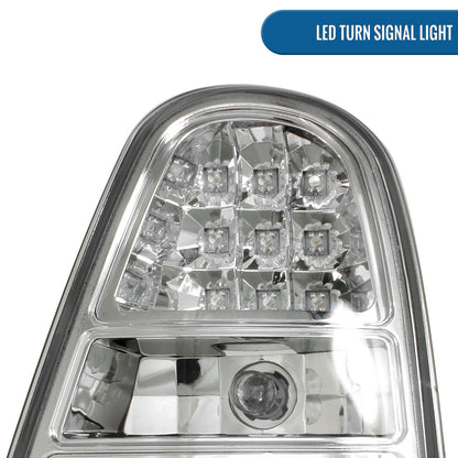 Ronnin - Fits 2005-2006 Mini Cooper S Upgrade Replacement LED Tail Lights Assembly Pair | Chrome