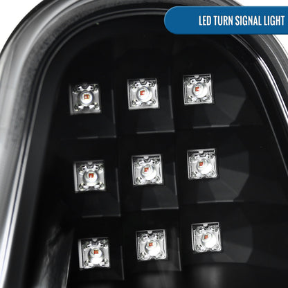 Ronnin - Fits 2005-2006 Mini Cooper S Upgrade Replacement LED Tail Lights Assembly Pair | Black