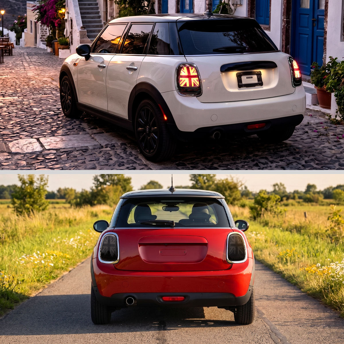 2014-2022 Mini Cooper Full LED Sequential Turn Signals Tail Lights Pair | Gloss Smoke