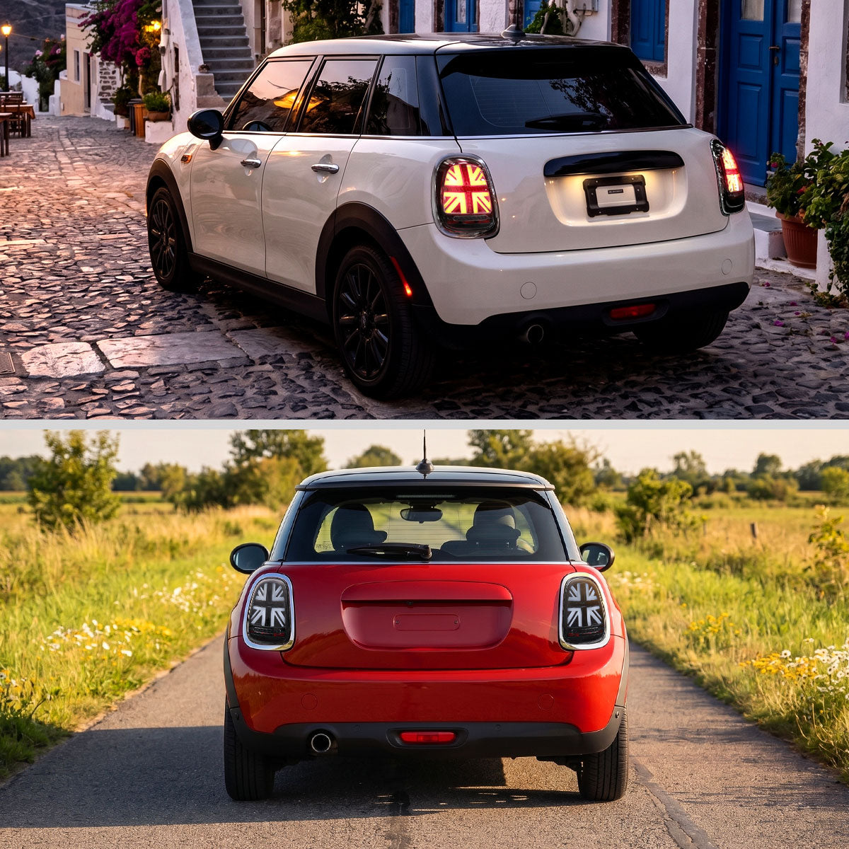2014-2022 Mini Cooper Full LED Sequential Turn Signals Tail Lights Pair | Black