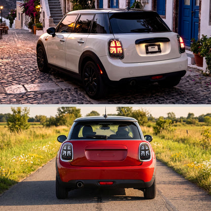 2014-2022 Mini Cooper Full LED Sequential Turn Signals Tail Lights Pair | Black