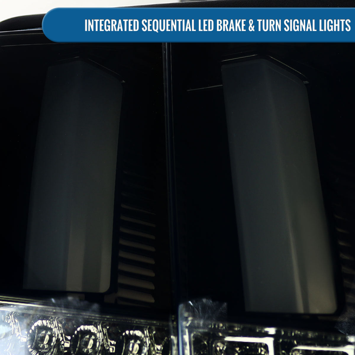 Ronnin - Compatible con Ford Mustang de 1999-2004, actualización de especificaciones de EE. UU., luces traseras de montaje de intermitentes secuenciales LED de repuesto, par | Negro humo | Tubo blanco