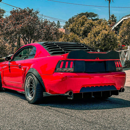 Ronnin - Compatible con Ford Mustang de 1999-2004, actualización de especificaciones de EE. UU., reemplazo de conjunto de luces traseras LED con intermitentes secuenciales, par | Negro | Tubo blanco