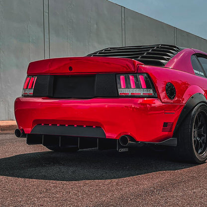 Ronnin - Compatible con Ford Mustang de 1999-2004, actualización de especificaciones de EE. UU., reemplazo de conjunto de luces traseras LED con intermitentes secuenciales, par | Negro | Tubo blanco