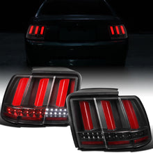 1999-2004 Ford Mustang US Spec Upgrade Replacement LED Sequential Turn Signals Tail Lights Assembly Pair | Black