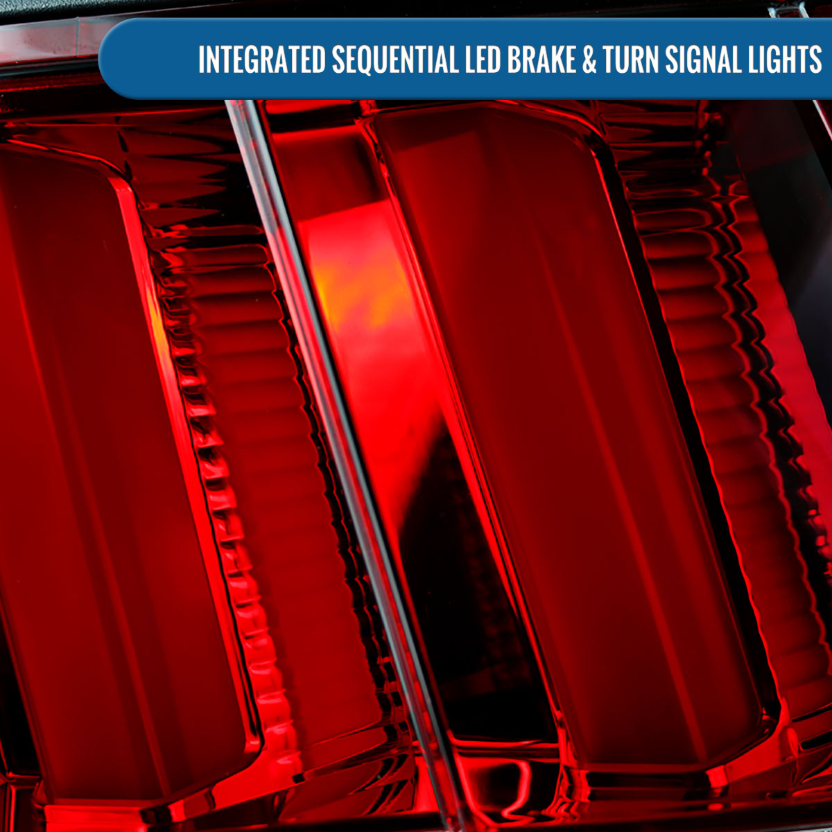 Ronnin - Compatible con Ford Mustang de 1999 a 2004, versión de EE. UU., actualización de reemplazo de luces traseras LED secuenciales, par | Rojo