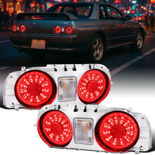 Ronnin - Fits 1989-1994 Nissan Skyline GT-R R32 Upgrade Replacement LED Tail Lights Assembly Pair | Red