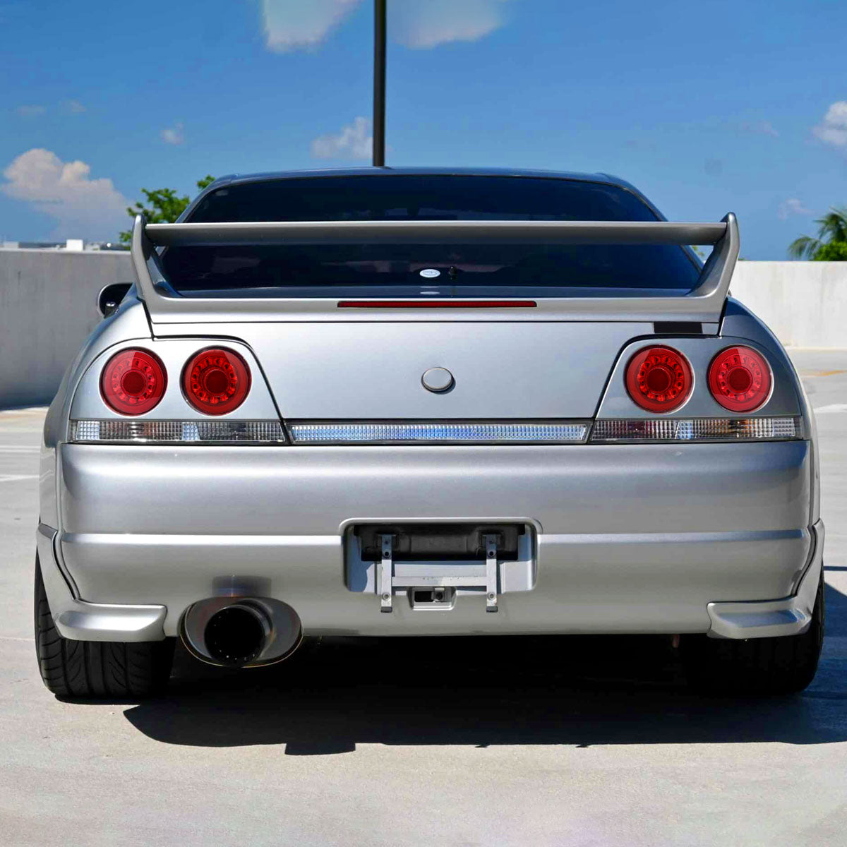 Ronnin - Fits 1995-1998 Nissan Skyline GT-R R33 Upgrade Replacement LED Tail Lights Assembly Pair | Red