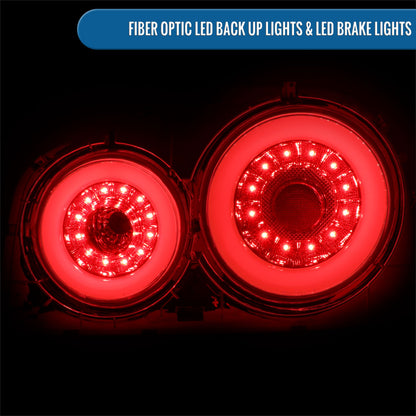 Ronnin - Se adapta a 1999-2002 Nissan Skyline GTR R34 Par de luces traseras LED de repuesto mejoradas | Rojo