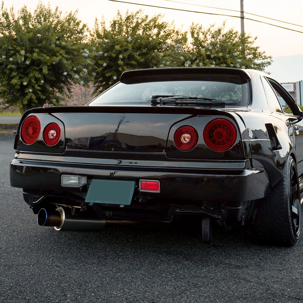 Ronnin - Se adapta a 1999-2002 Nissan Skyline GTR R34 Par de luces traseras LED de repuesto mejoradas | Rojo