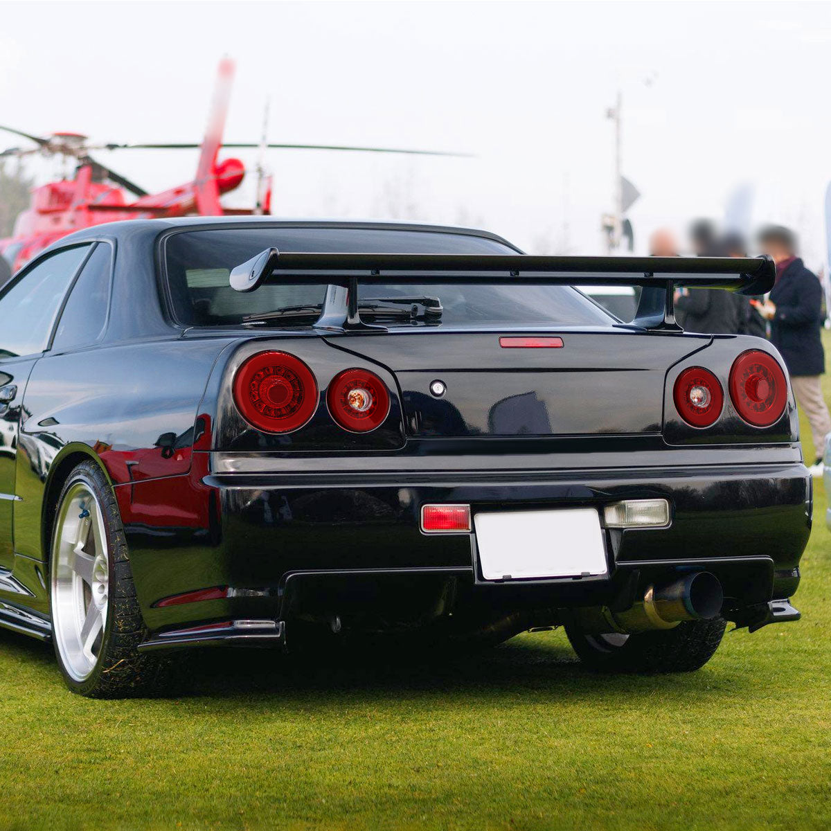 Ronnin - Se adapta a 1999-2002 Nissan Skyline GTR R34 Par de luces traseras LED de repuesto mejoradas | Rojo