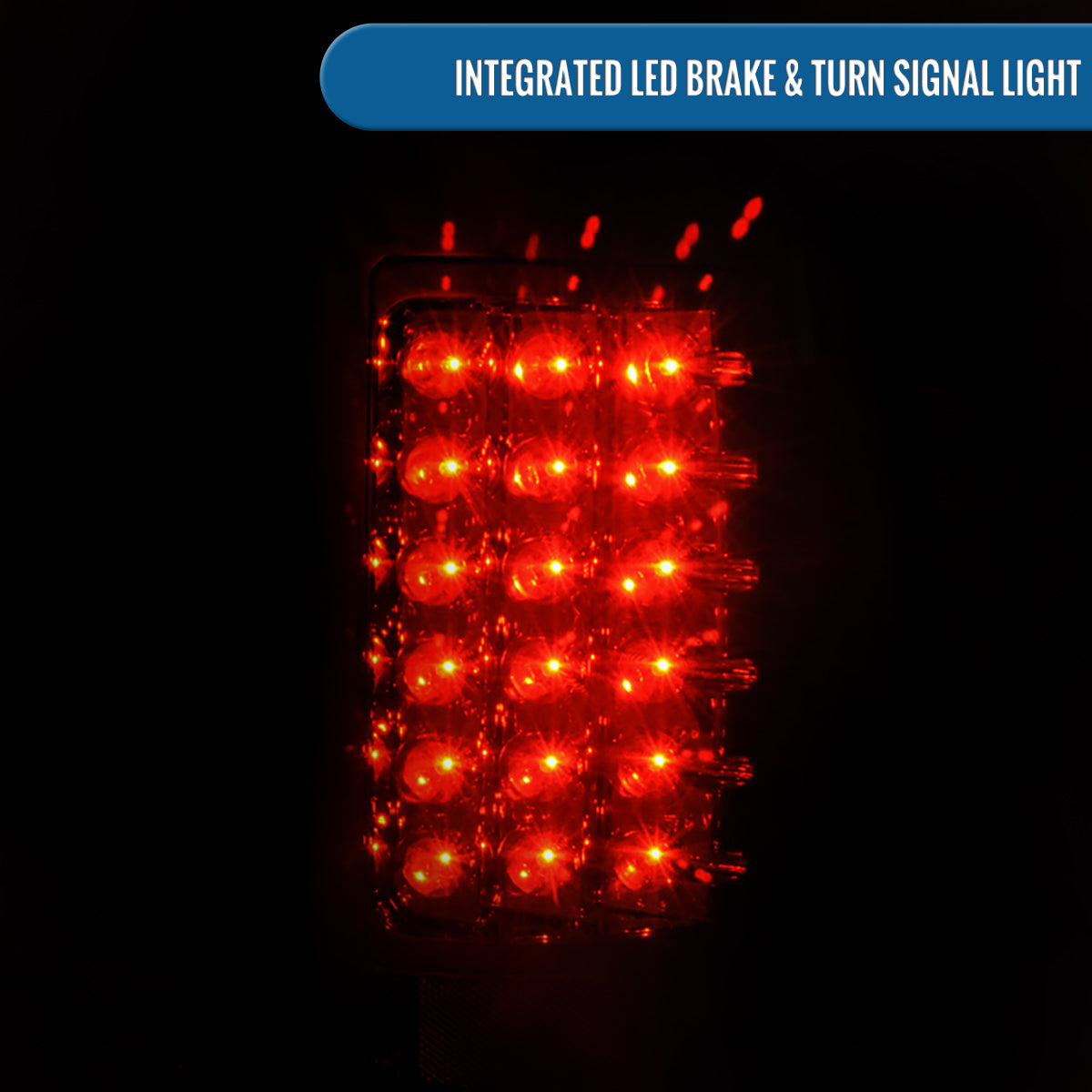 Ronnin - Compatible con Dodge Ram 1500 2500 3500 (2002-2006) Luces traseras LED con intermitentes y freno integrados de repuesto | Cromadas