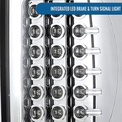 Ronnin - Compatible con Dodge Ram 1500 2500 3500 (2002-2006) Luces traseras LED con intermitentes y freno integrados de repuesto | Cromadas