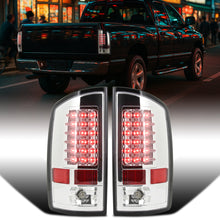 Ronnin - Fits 2002-2006 Dodge Ram 1500 2500 3500 LED Integrated Brake and Turn Signals Replacement Tail Lights Assembly Pair | Chrome