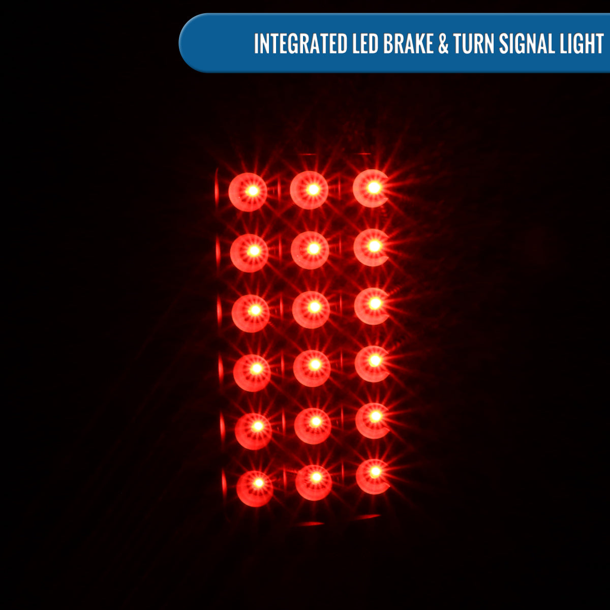 Ronnin - Compatible con Dodge Ram 1500 2500 3500 2002-2006, conjunto de luces traseras de repuesto con LED integrados para freno y direccionales, par | Negro