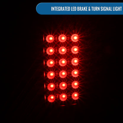Ronnin - Compatible con Dodge Ram 1500 2500 3500 2002-2006, conjunto de luces traseras de repuesto con LED integrados para freno y direccionales, par | Negro
