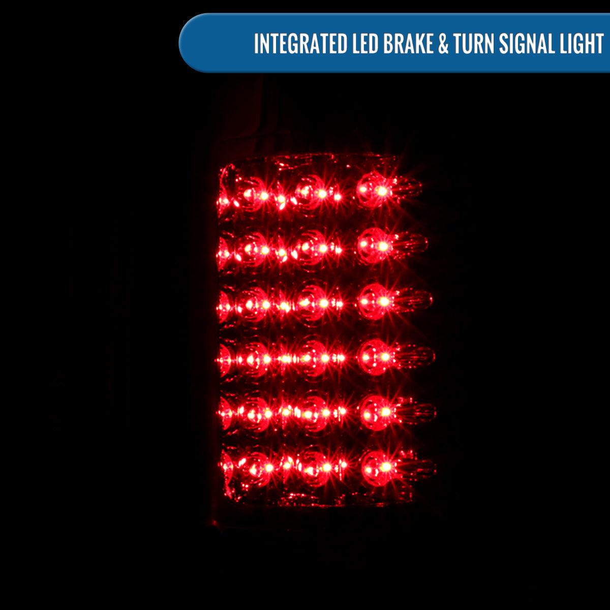 Ronnin - Compatible con Dodge Ram 1500 2500 3500 2002-2006 Luces Traseras de Repuesto con Intermitentes y Freno LED Integrados | Rojo