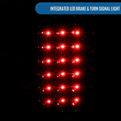 Ronnin - Compatible con Dodge Ram 1500 2500 3500 (2007-2009) Luces traseras con intermitentes y freno LED integrados Mejoradas, par | Humo Negro