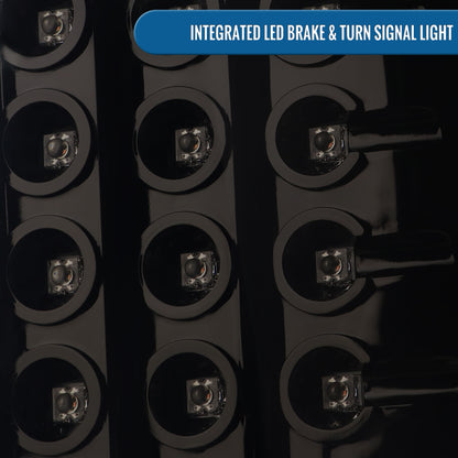 Ronnin - Compatible con Dodge Ram 1500 2500 3500 (2007-2009) Luces traseras con intermitentes y freno LED integrados Mejoradas, par | Humo Negro