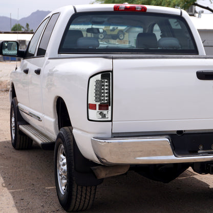 Ronnin - Compatible con Dodge Ram 1500 2500 3500 2007-2009 Actualización de Conjunto Luces Traseras LED Integradas de Freno y Direccionales Par | Cromado