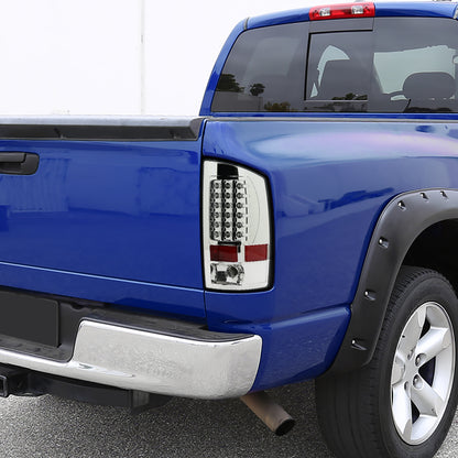 Ronnin - Compatible con Dodge Ram 1500 2500 3500 2007-2009 Actualización de Conjunto Luces Traseras LED Integradas de Freno y Direccionales Par | Cromado