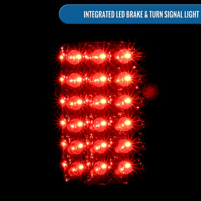 Ronnin - Compatible con Dodge Ram 1500 2500 3500 2007-2009 Montaje de actualización Luces traseras LED integradas de freno e intermitentes Par | Ahumado