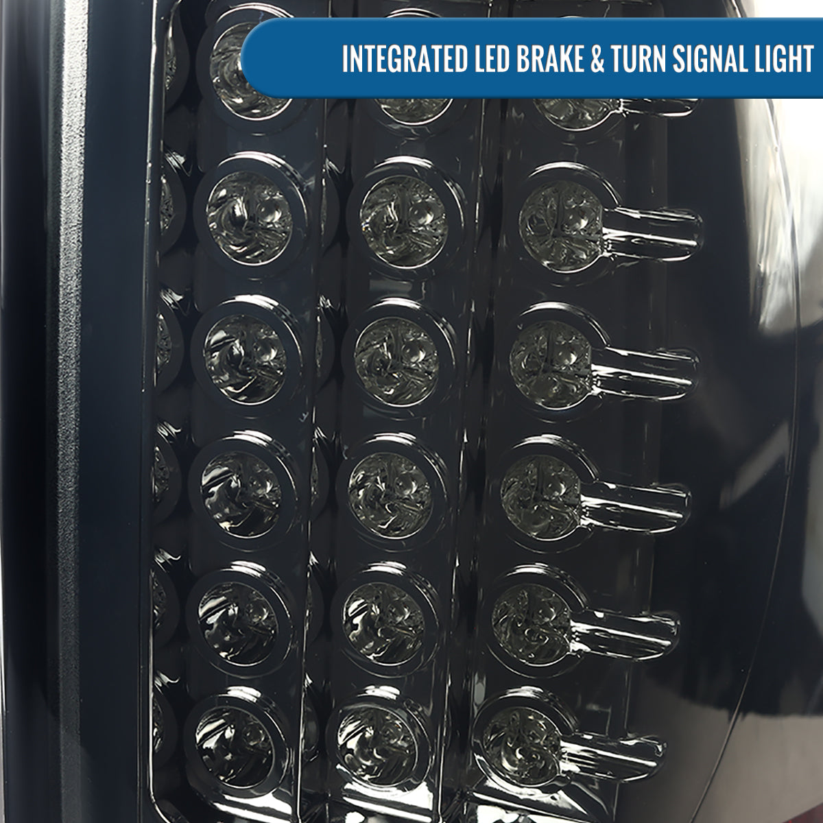Ronnin - Compatible con Dodge Ram 1500 2500 3500 2007-2009 Montaje de actualización Luces traseras LED integradas de freno e intermitentes Par | Ahumado