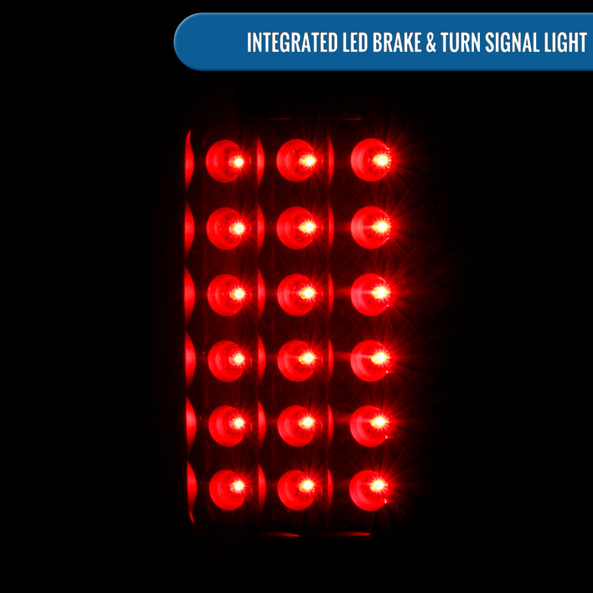 Ronnin - Compatible con Dodge Ram 1500 2500 3500 2007-2009, montaje mejorado, luces traseras con LED integrados para freno y direccionales, par | Negras
