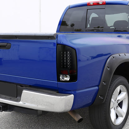 Ronnin - Compatible con Dodge Ram 1500 2500 3500 2007-2009, montaje mejorado, luces traseras con LED integrados para freno y direccionales, par | Negras