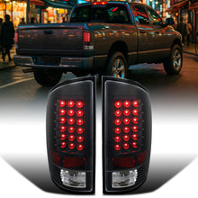 2007-2009 Dodge Ram 1500 2500 3500 Upgrade Assembly LED Integrated Brake and Turn Signals Tail Lights Pair | Black