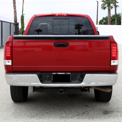 Ronnin - Compatible con Dodge Ram 1500 2500 3500 2007-2009 Montaje de actualización Luces traseras LED integradas con señales de freno y direccionales Par | Rojo