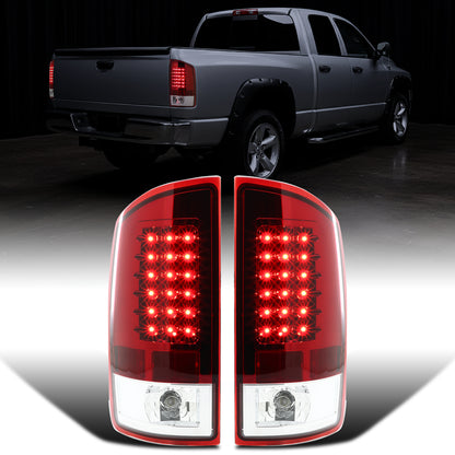 Ronnin - Compatible con Dodge Ram 1500 2500 3500 2007-2009 Montaje de actualización Luces traseras LED integradas con señales de freno y direccionales Par | Rojo