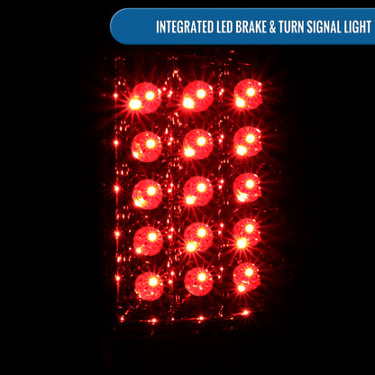 Ronnin - Compatible con Dodge Ram 1500 2500 3500 2009-2022 Luces traseras LED con freno e intermitentes integrados, par | Ahumado