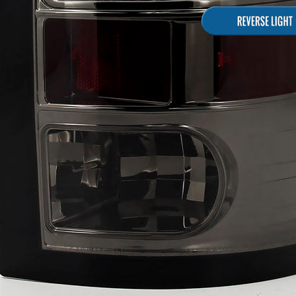 Ronnin - Compatible con Dodge Ram 1500 2500 3500 2009-2022 Luces traseras LED con freno e intermitentes integrados, par | Ahumado