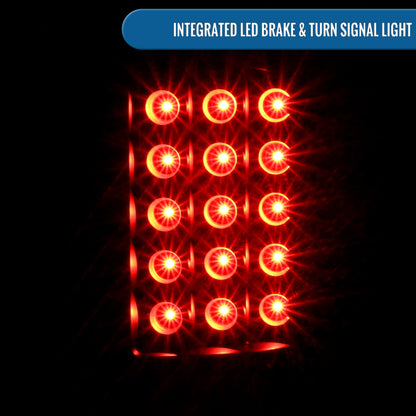 Ronnin - Compatible con Dodge Ram 1500 2500 3500 2009-2022, luces traseras LED de montaje mejorado con intermitentes y freno integrados (par) | Negras
