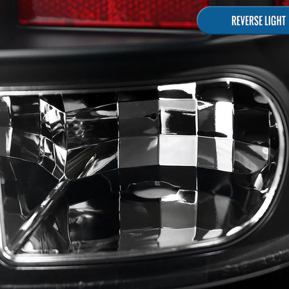 Ronnin - Compatible con Dodge Ram 1500 2500 3500 2009-2022, luces traseras LED de montaje mejorado con intermitentes y freno integrados (par) | Negras