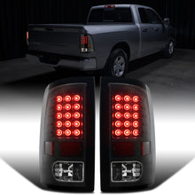 Ronnin - Compatible con Dodge Ram 1500 2500 3500 2009-2022, luces traseras LED de montaje mejorado con intermitentes y freno integrados (par) | Negras