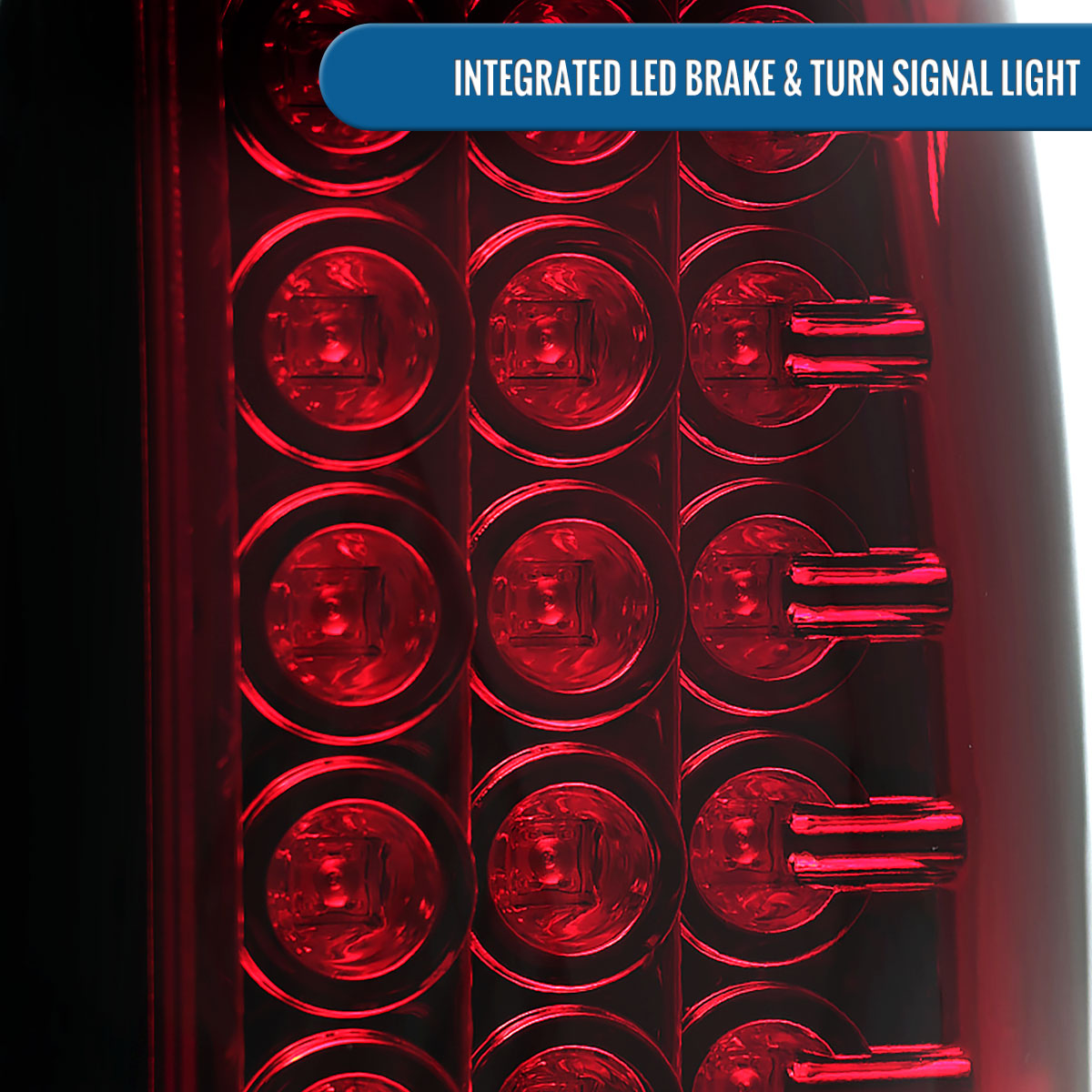 Ronnin - Compatible con Dodge Ram 1500 2500 3500 2009-2022 Luces traseras LED con freno y direccionales integrados, par | Rojo